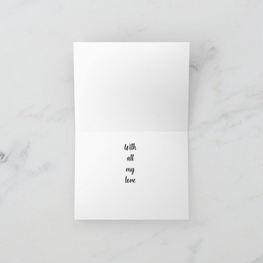 GEBURTSTAG "MIT LIEBE GEFÜLLT" KARTE (Innenseite)