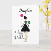 GEBURTSTAG MIT LIEBE ZUM TOCHTER KARTE (Gelbe Blume)