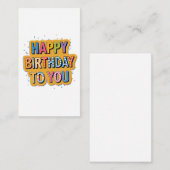 Geburtstag mit Muster Begleitkarte (Vorne/Hinten)