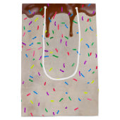 Geburtstag mit Name Dripping Chocolate Icing Mittlere Geschenktüte (Rückseite)