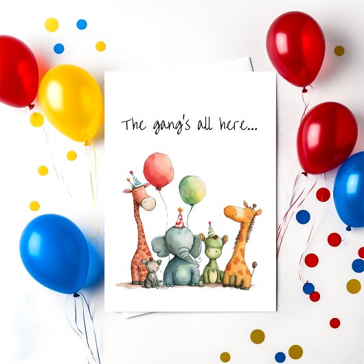 Geburtstag mit Niedlicher Quirky-Cartoon-Tierkarte