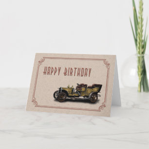 Geburtstag mit Oldtimer Karte
