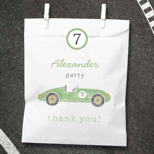 Geburtstag mit Oldtimer-Rennwagen Geschenktütchen