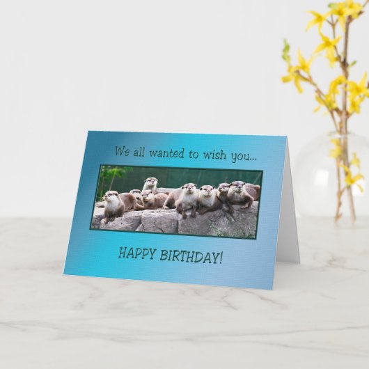 Geburtstag mit Ottern Karte (Gelbe Blume)