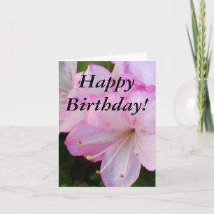 Geburtstag mit rosa Azaleen Karte