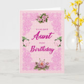 Geburtstag mit rosa Rosenkarte Karte (Gelbe Blume)