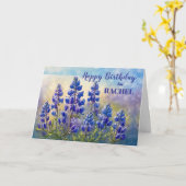 Geburtstag mit Texas Bluebonnets Malerei Karte (Gelbe Blume)