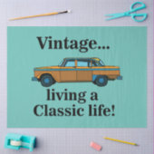 Geburtstag mit Vintage-Oldtimer Seidenpapier (Basteln)