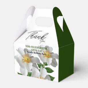 Geburtstag mit weißer Blume Geschenkschachtel