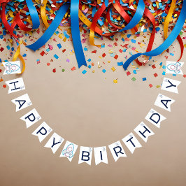 Geburtstag mit Weltraum-Motto anpassbar Wimpelkette