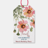 Geburtstag mit wilder Blume Geschenkanhänger (Vorderseite)