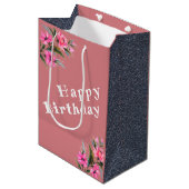 Geburtstag Mittlere Geschenktüte (Vorderseite Schrägansicht)