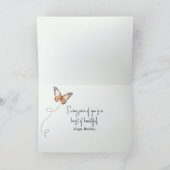 Geburtstag Monarchfalter auf einem Bleistift Karte (Innenseite)