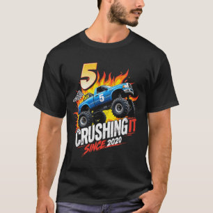Geburtstag Monster Lkw 5 Jahre Junge 5. Party B T-Shirt