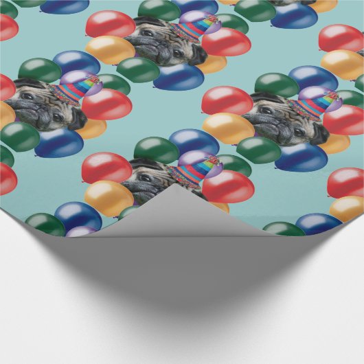 Geburtstag Mops Geschenkpapier (Ecke)