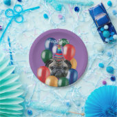 Geburtstag Mops Hundepapier Pappteller (Party)