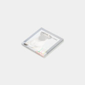 Geburtstag Mops Post-it Klebezettel (angewinkelt)