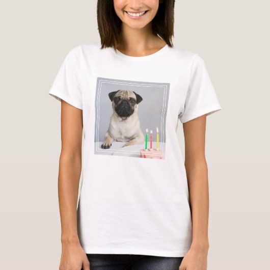 Geburtstag Mops T-Shirt (Vorderseite)