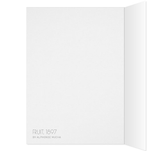 Geburtstag Mucha Fruit CC0358 Jugendstilkarte (Innen (Links))