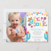 Geburtstag Muchas Gracias Fiesta Dankeschön Karte (Vorderseite)