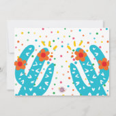 Geburtstag Muchas Gracias Fiesta Dankeschön Karte (Rückseite)