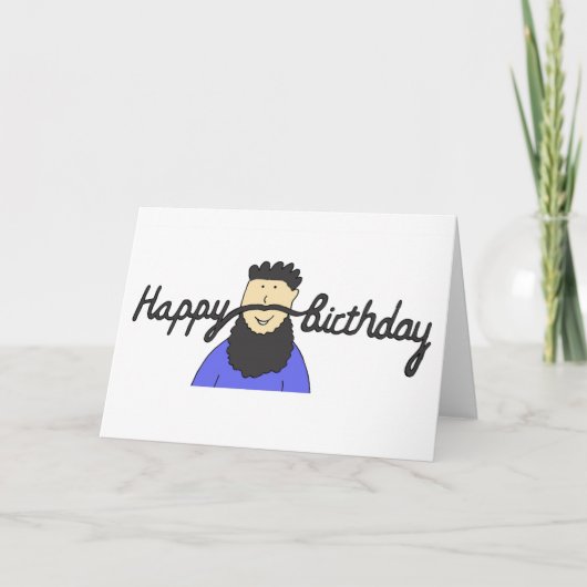 Geburtstag Mustache für Hipster mit Bart Karte (Vorderseite)