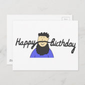 Geburtstag Mustache für Hipster mit Bart Postkarte (Vorne/Hinten)