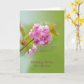 Geburtstag, Mutter, Kirschblüten, religiös Karte (Gelbe Blume)