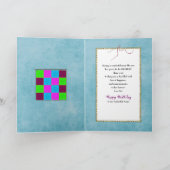 Geburtstag, Mutter, Wand hängt Patchwork Quilt Karte (Innenseite)