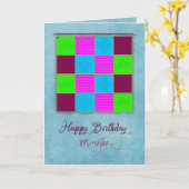 Geburtstag, Mutter, Wand hängt Patchwork Quilt Karte (Gelbe Blume)