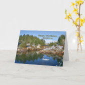Geburtstag, Neffe, Mountainsee, Schwan, Karte (Gelbe Blume)