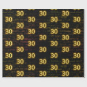 Geburtstag Neon 30 Zeichen auf Brick Geschenkpapier (Flach)