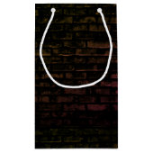 Geburtstag Neon 70 Zeichen auf Brick Kleine Geschenktüte (Rückseite)