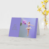 Geburtstag, Nichte, Ballerina, Orchid Karte (Gelbe Blume)