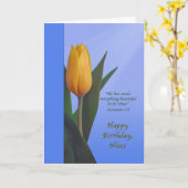 Geburtstag, Nichte, Golden Tulip Blume Karte (Gelbe Blume)