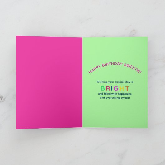 Geburtstag, Nichte, Maus, Kaleidoskop-Sammlung Karte (Innenseite)