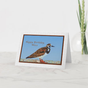 Geburtstag, Nichte, Ruddy Turnstone Bird Karte