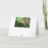 Geburtstag, niedlich lächelnder Frosch. Karte (Rückseite)