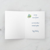 Geburtstag, Niedlich romantische Papageien, Vögel Karte (Innenseite)