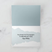 Geburtstag Niedliche Katze mit Red Coffee Tasse Karte (Innenseite)