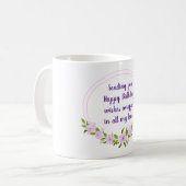 Geburtstag niedlicher romantischer BlumeMinimalist Kaffeetasse (Vorderseite Links)