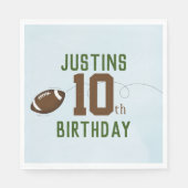 Geburtstag Niedlicher Sportfußball Nummer Party Serviette (Vorderseite)
