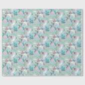 Geburtstag niedlicher Unicorinnen Geschenkpapier (Flach)