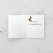Geburtstag Niedliches Bunny Rabbit Beste Godmutter Karte (Innenseite)