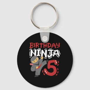 Geburtstag Ninja 5 Jahre alter Karate Kinder 5. Ge Schlüsselanhänger