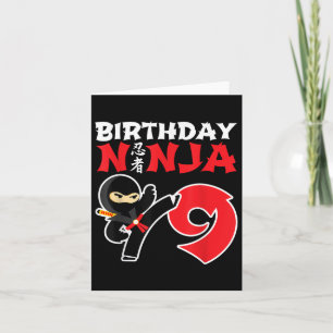 Geburtstag Ninja - 9 Jahre Party Ninja - Geburtsta Karte