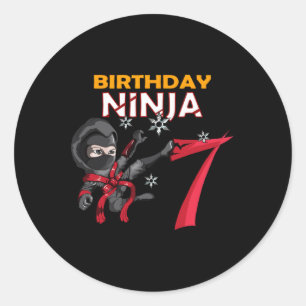 Geburtstag Ninja Geburtstag Party Runder Aufkleber