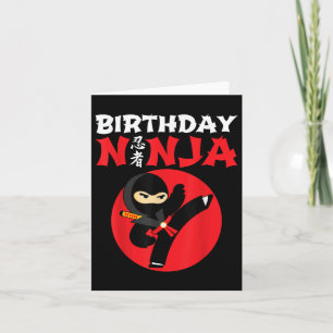 Geburtstag Ninja - Kinder Ninja Geburtstagsparty - Karte