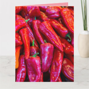 GEBURTSTAG NOCH HET - WARME PAPRIKASCHOTEN Grußkar Karte