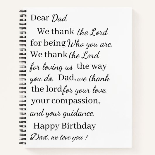 Geburtstag Notizblock (Vorderseite)